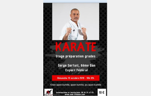 Stage Karaté avec Serge Serfati, 8ème Dan