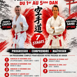 Stages CAM Villebon: Préparation grades 1 er au 5ème Dan